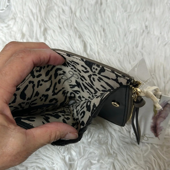 Jessica Simpson Marissa Faux Leather Fold Over Card Wallet Color Mink NWT - Picture 5 of 9